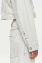 Veste En Jean Boxy - Ivory - Femme