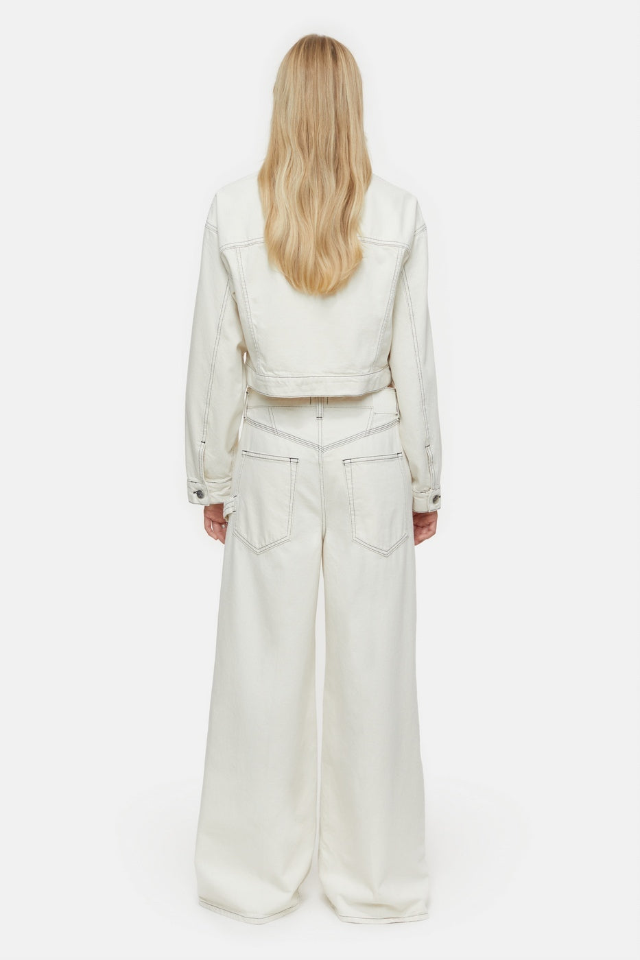 Veste En Jean Boxy - Ivory - Femme