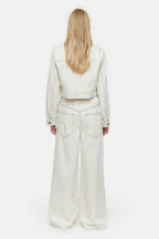 Veste En Jean Boxy - Ivory - Femme