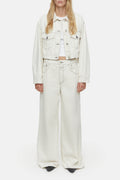 Veste En Jean Boxy - Ivory - Femme