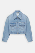 Veste En Jean Boxy - Light Blue - Femme