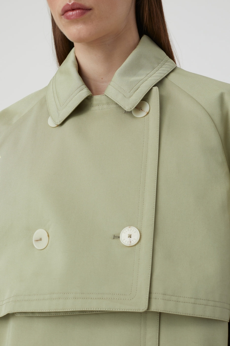 Trench-Coat Trois En Un - Light Moss Green - Femme