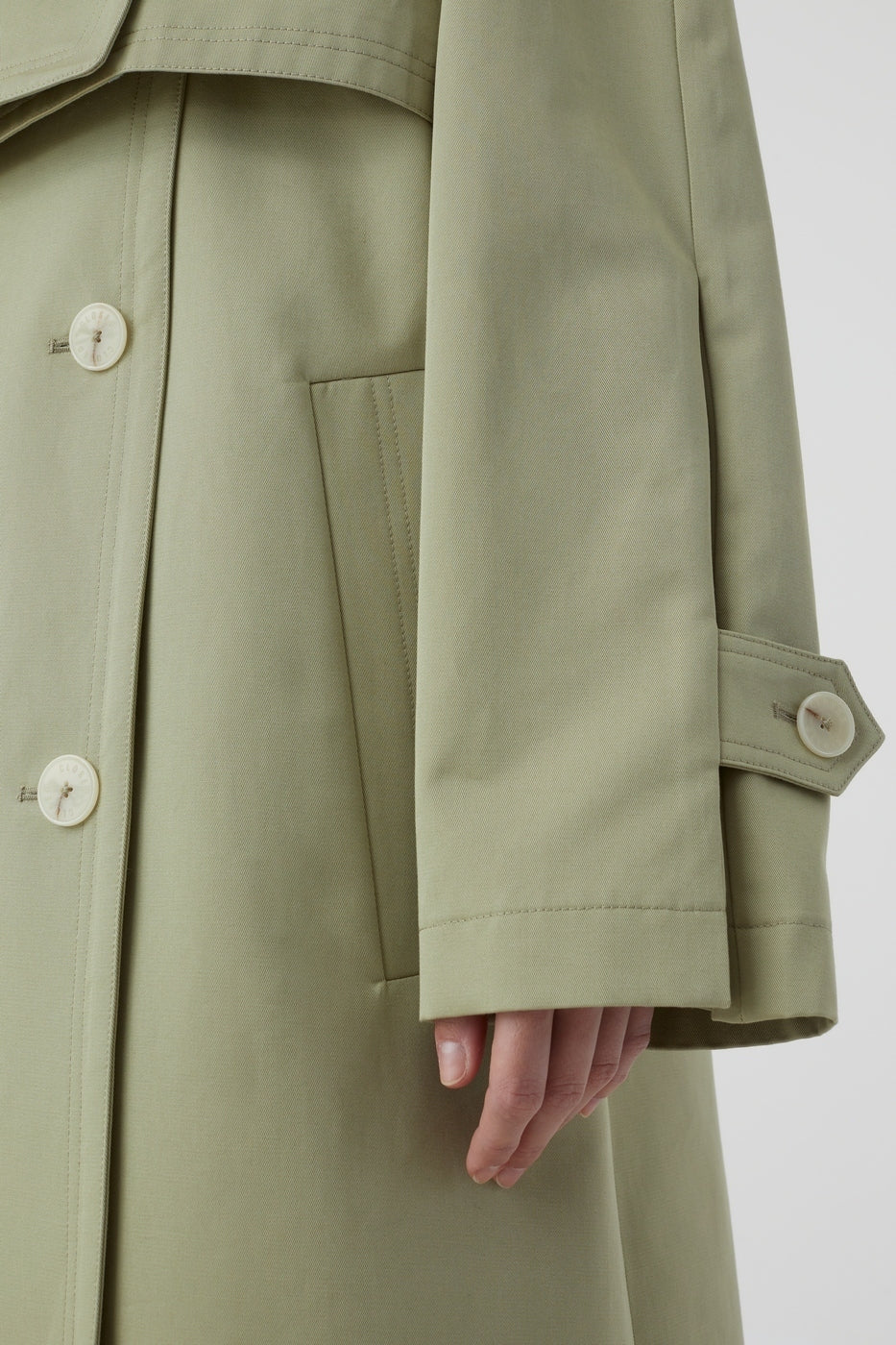 Trench-Coat Trois En Un - Light Moss Green - Femme