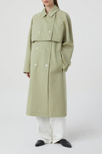 Trench-Coat Trois En Un - Light Moss Green - Femme