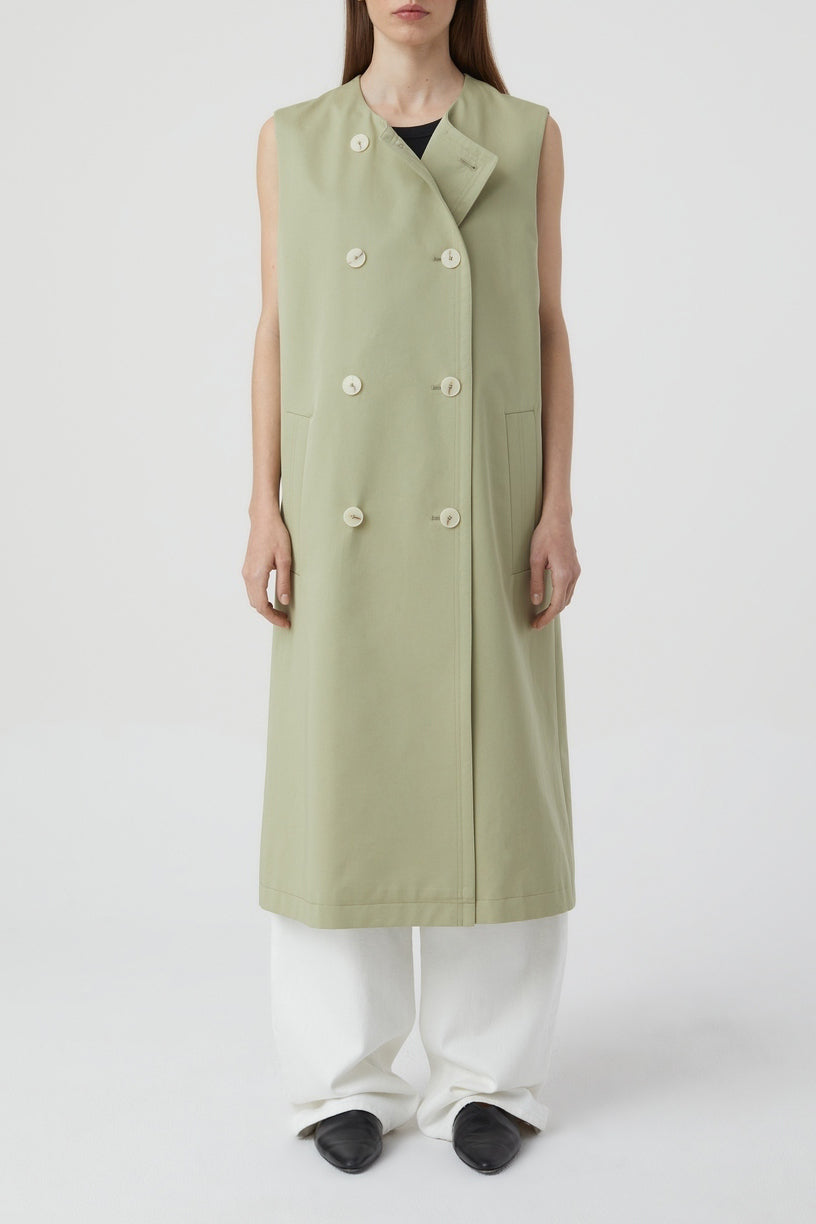 Trench-Coat Trois En Un - Light Moss Green - Femme