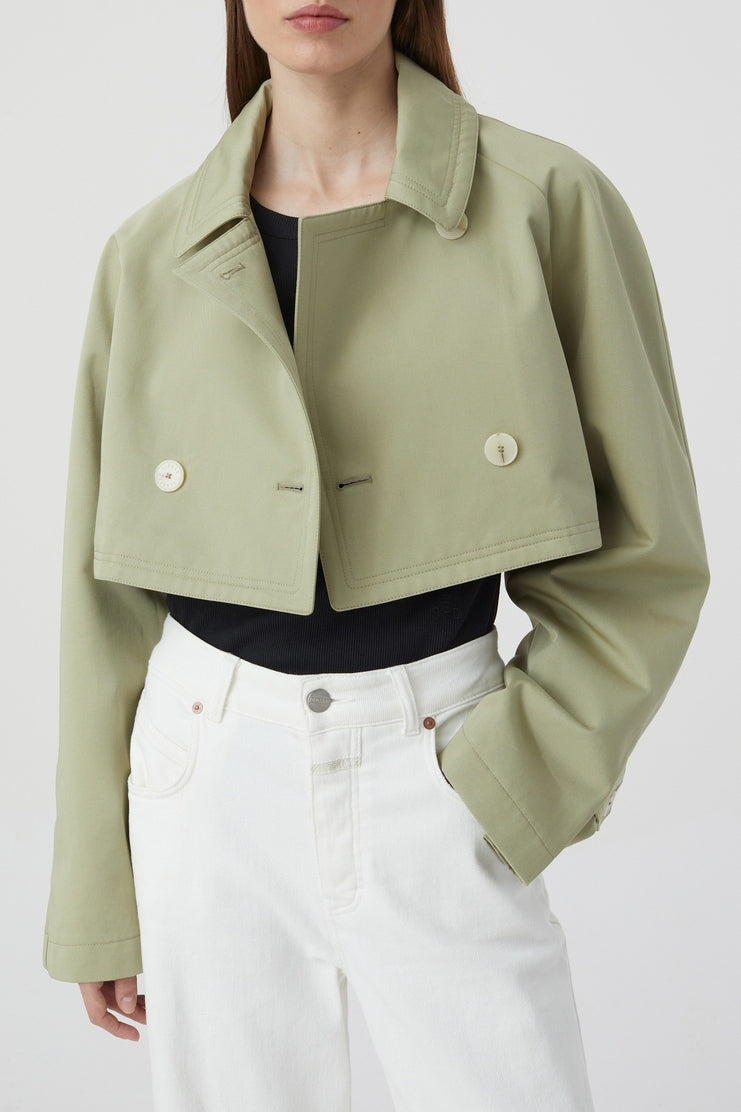 Trench-Coat Trois En Un - Light Moss Green - Femme