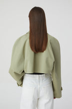 Trench-Coat Trois En Un - Light Moss Green - Femme