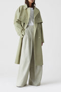 Trench-Coat Trois En Un - Light Moss Green - Femme