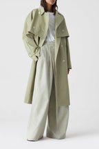 Trench-Coat Trois En Un - Light Moss Green - Femme