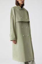 Trench-Coat Trois En Un - Light Moss Green - Femme