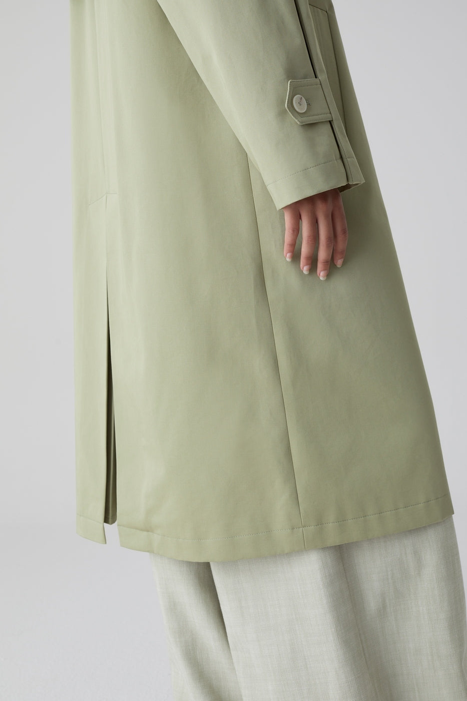 Trench-Coat Trois En Un - Light Moss Green - Femme