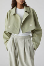 Trench-Coat Trois En Un - Light Moss Green - Femme