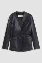 Collarless Blazer - Charcoal - Femme
