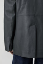 Collarless Blazer - Charcoal - Femme