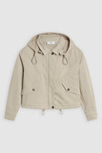 Veste Courte À Capuche - Desert Beige - Femme