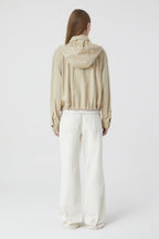 Veste Courte À Capuche - Desert Beige - Femme