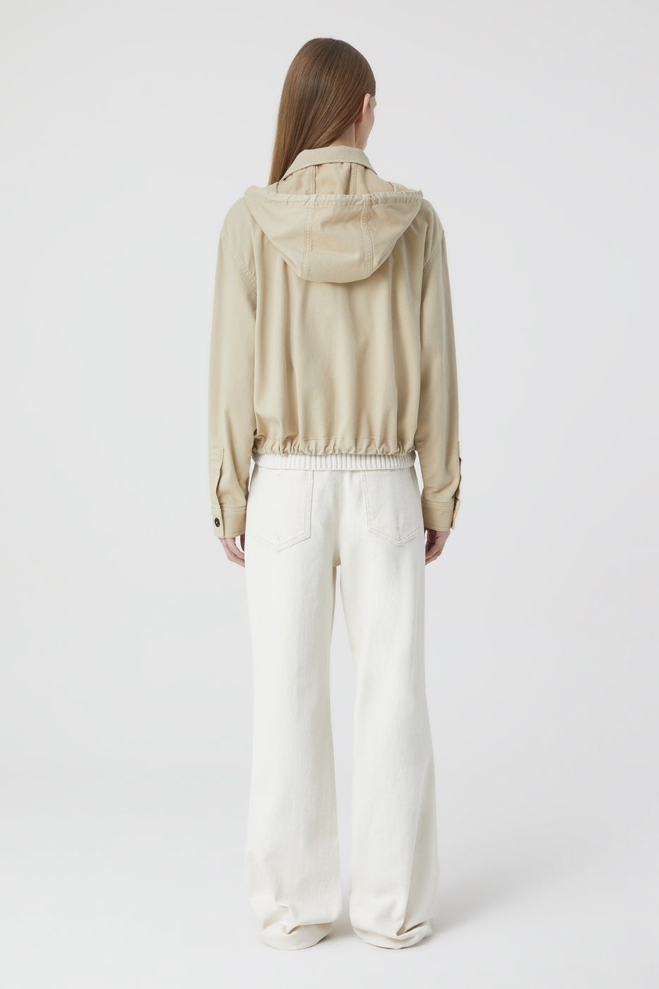 Veste Courte À Capuche - Desert Beige - Femme