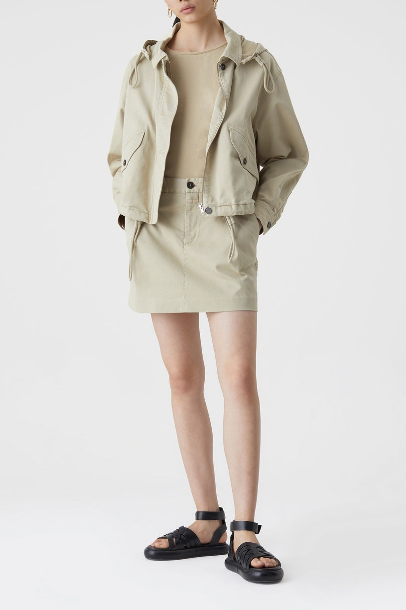 Veste Courte À Capuche - Desert Beige - Femme