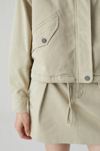 Veste Courte À Capuche - Desert Beige - Femme
