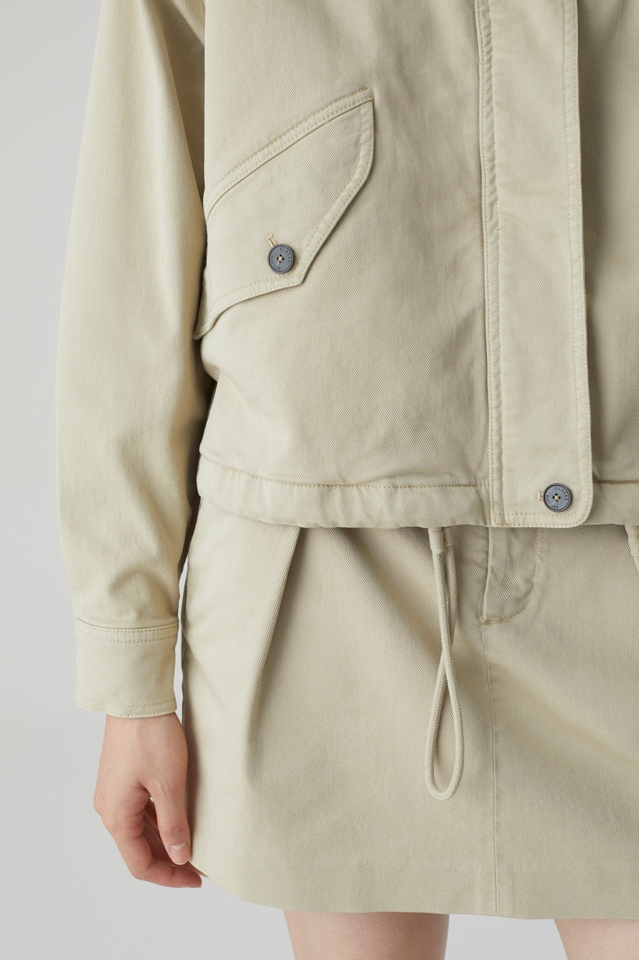 Veste Courte À Capuche - Desert Beige - Femme