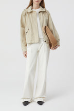 Veste Courte À Capuche - Desert Beige - Femme