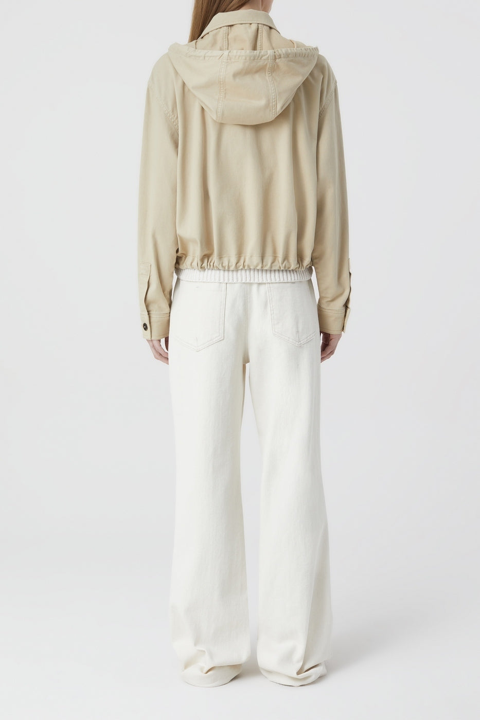 Veste Courte À Capuche - Desert Beige - Femme
