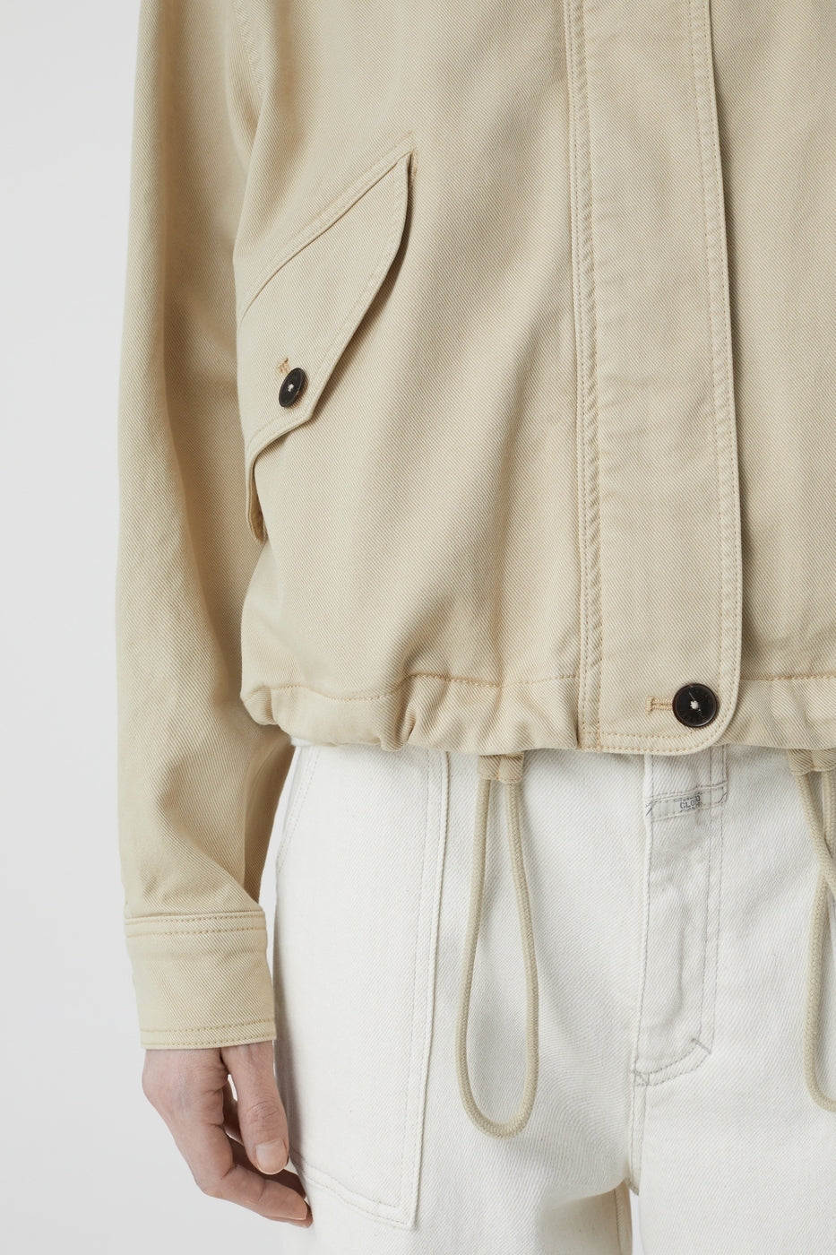 Veste Courte À Capuche - Desert Beige - Femme
