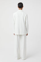 Blazer With Patch Pockets - Ivory - Femme