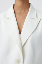 Blazer With Patch Pockets - Ivory - Femme