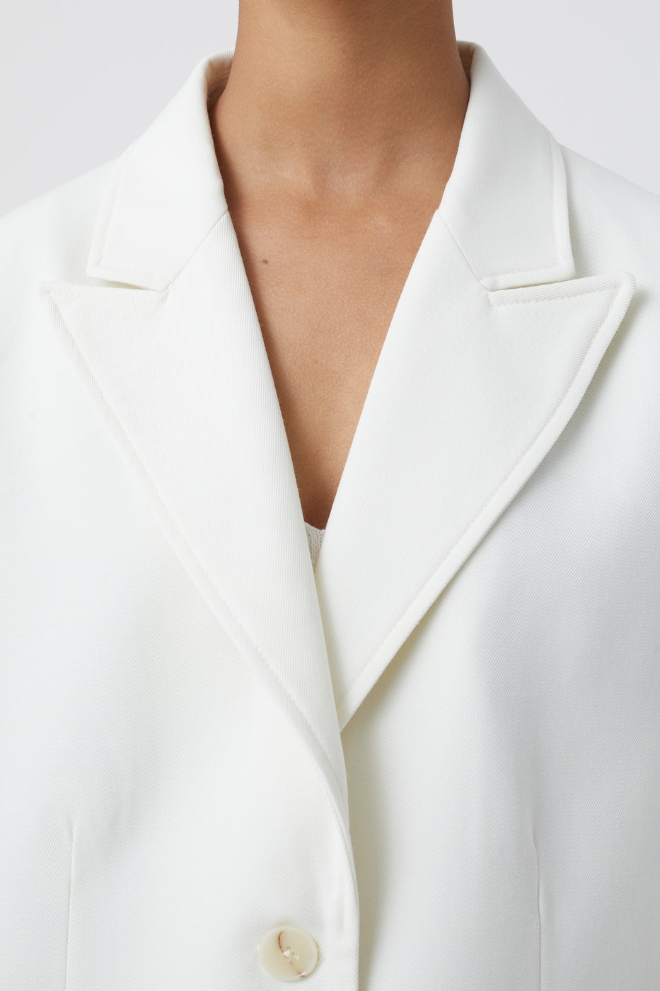 Blazer With Patch Pockets - Ivory - Femme