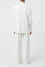 Blazer With Patch Pockets - Ivory - Femme