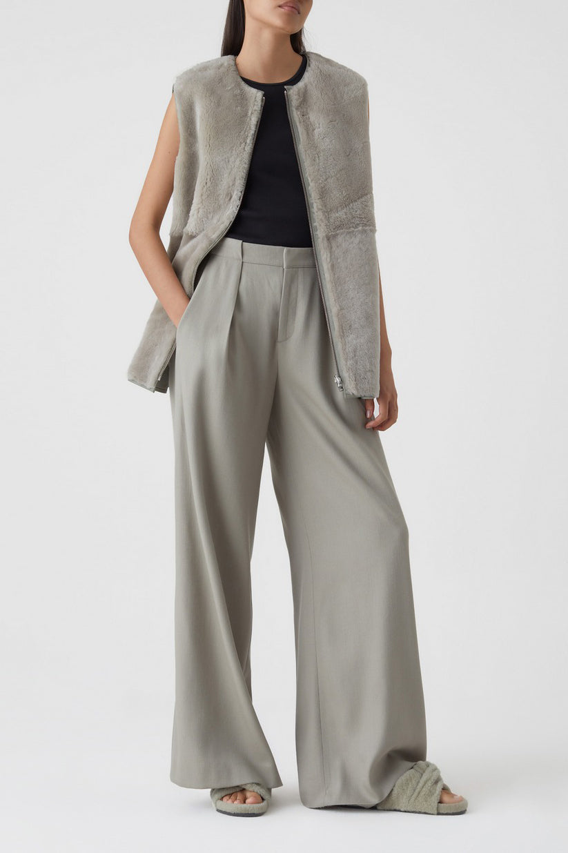 Sheepskin Vest - Grey Marble - Femme