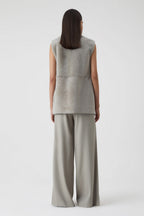Sheepskin Vest - Grey Marble - Femme