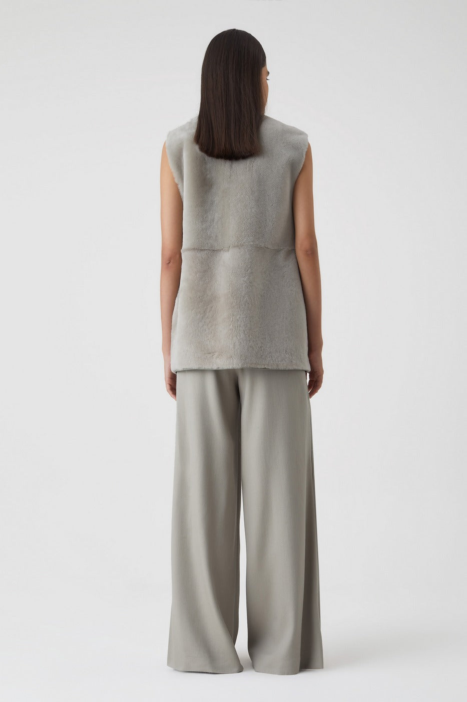 Sheepskin Vest - Grey Marble - Femme