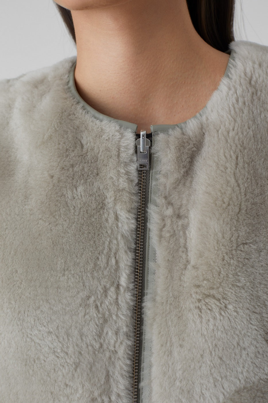 Sheepskin Vest - Grey Marble - Femme