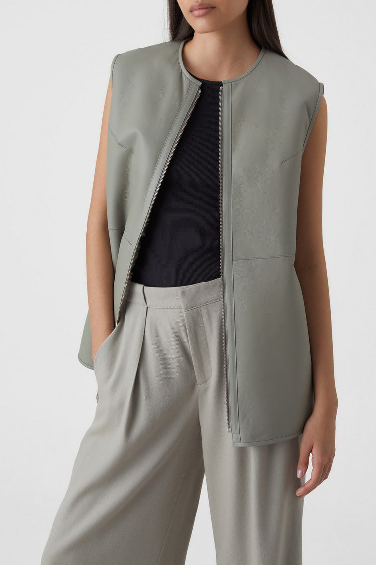 Sheepskin Vest - Grey Marble - Femme