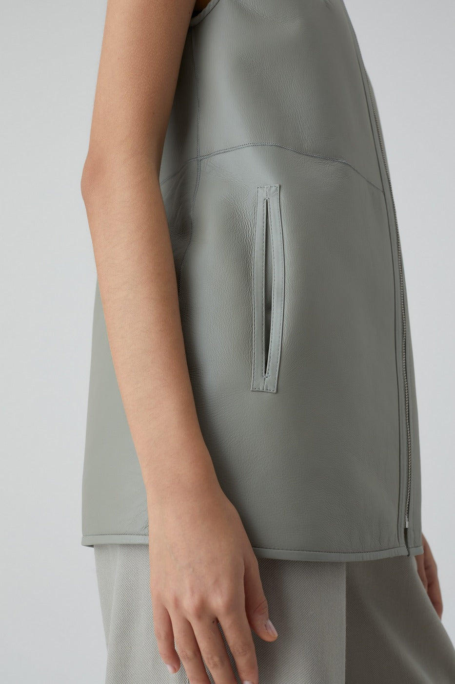 Sheepskin Vest - Grey Marble - Femme