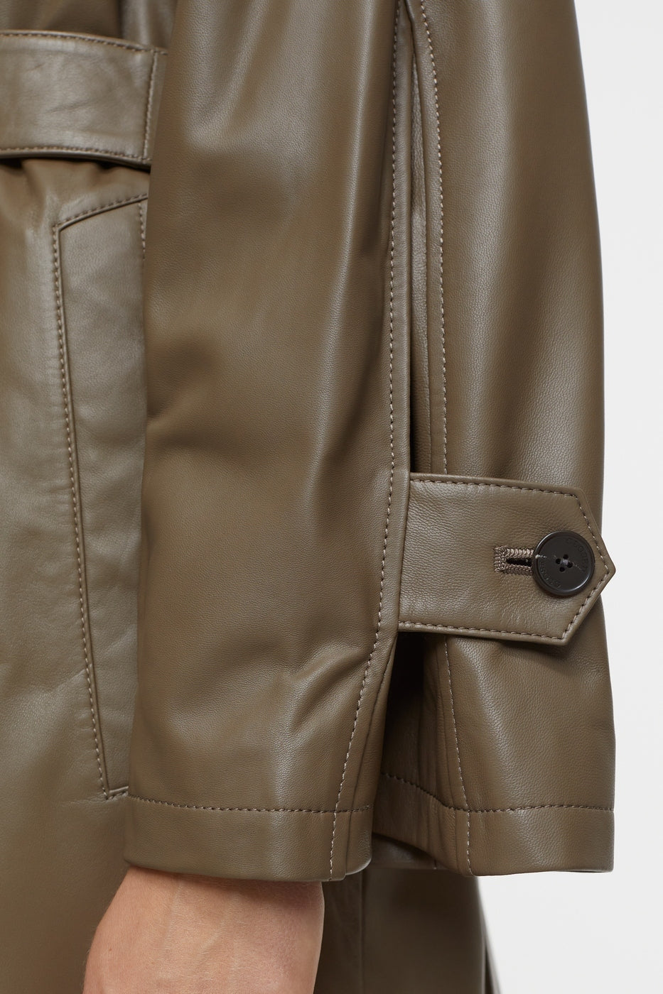 Leather Trench - Old Pine - Femme