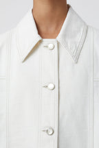 Veste Avec Détails Cousus - Creme - Femme