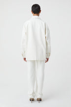 Veste Avec Détails Cousus - Creme - Femme