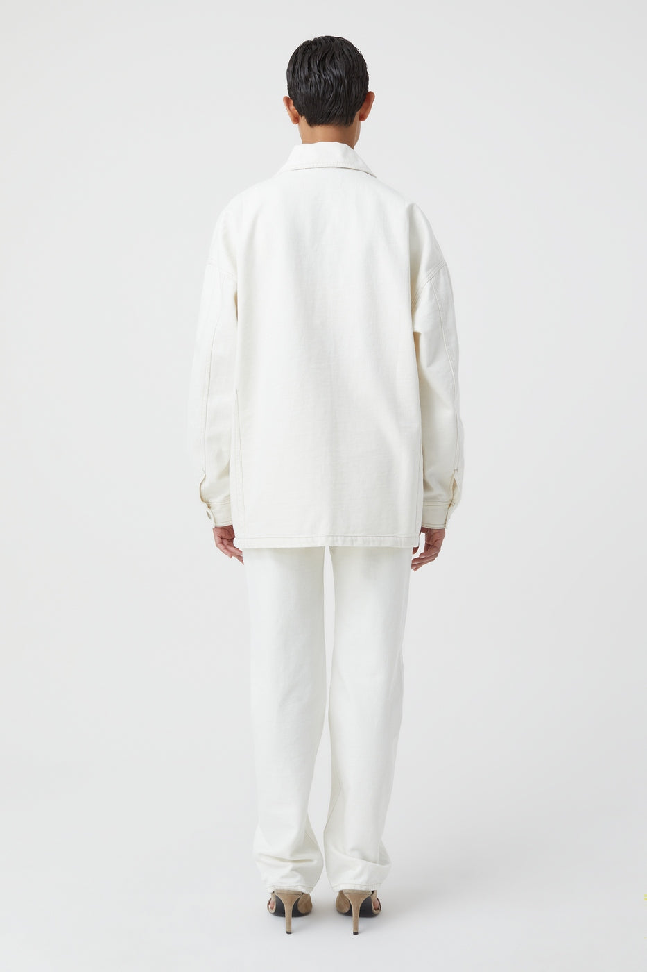 Veste Avec Détails Cousus - Creme - Femme