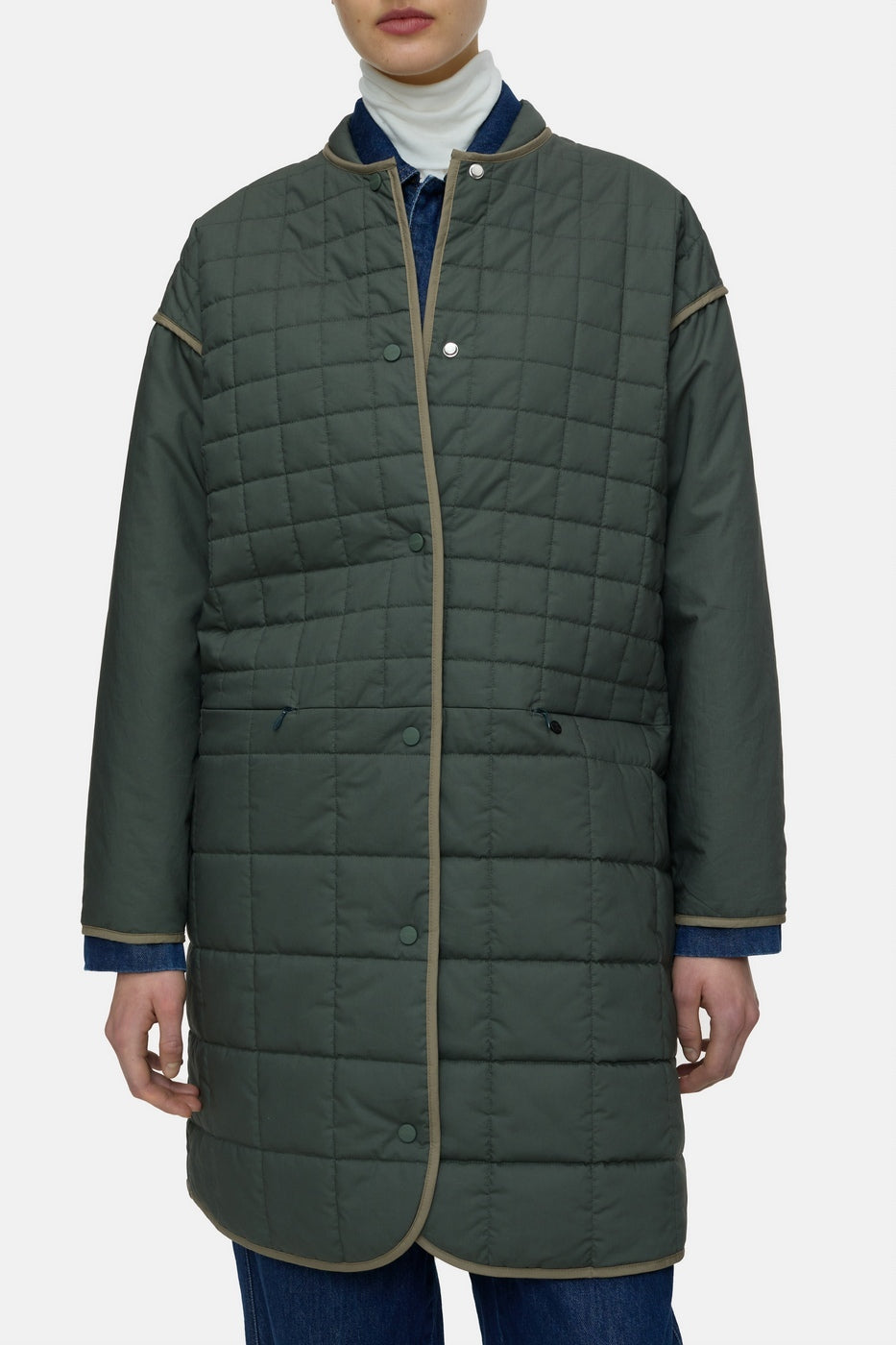 Manteau Matelassé Réversible - Pini Green - Femme