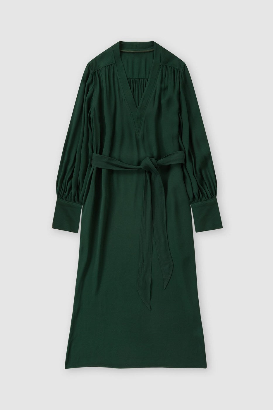 Robe À Col En V Avec Ceinture