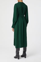 Robe À Col En V Avec Ceinture