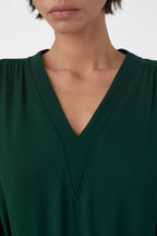 Robe À Col En V Avec Ceinture