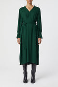 Robe À Col En V Avec Ceinture