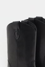 Western Boot - Black - Femme