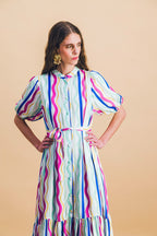 Robe Clemence Rainbow Lines
