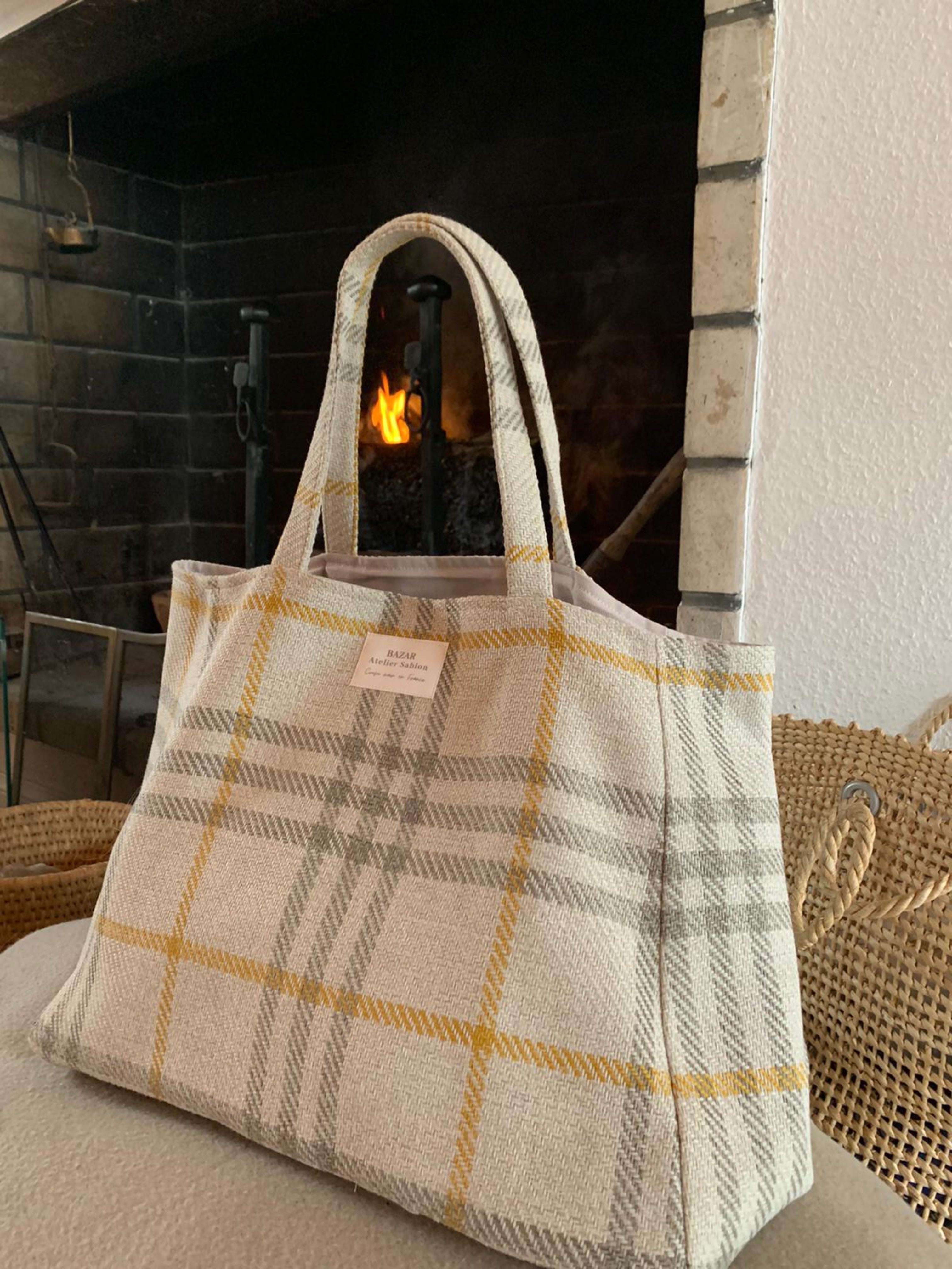 Cabas - Tartan Pion - Moutarde