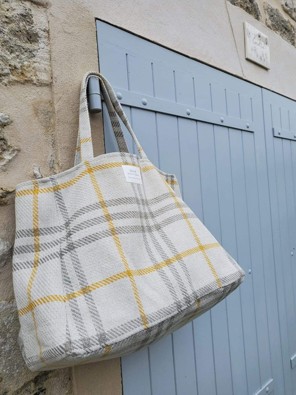 Cabas - Tartan Pion - Moutarde